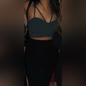 GREEN CROP TOP MEDIUM